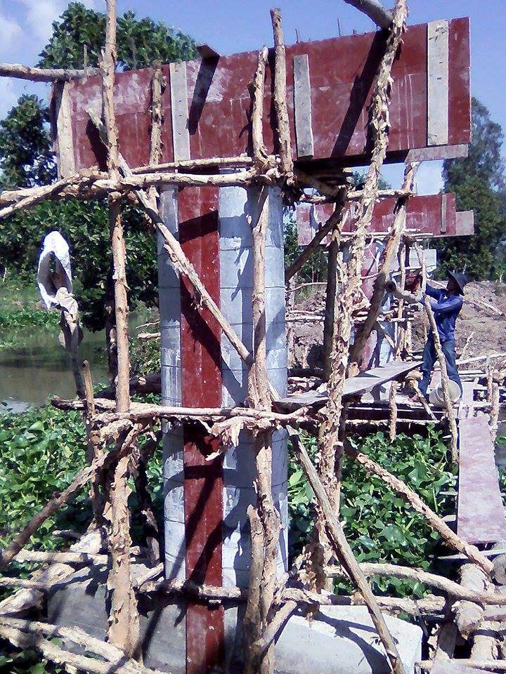 Update on Building the Y Tam Bridge in Phụng Hiệp, Hậu Giang