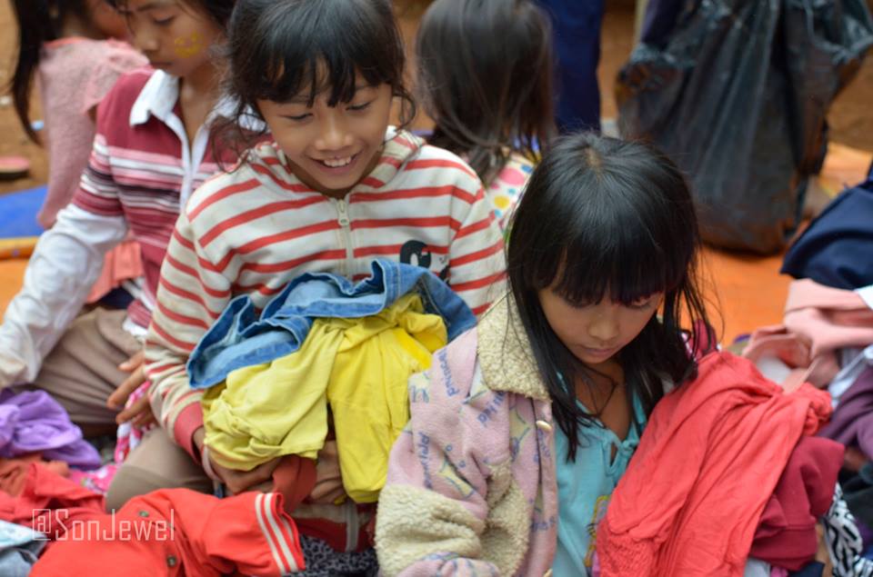 Y Tam collects clothes for ethnic minority villagers