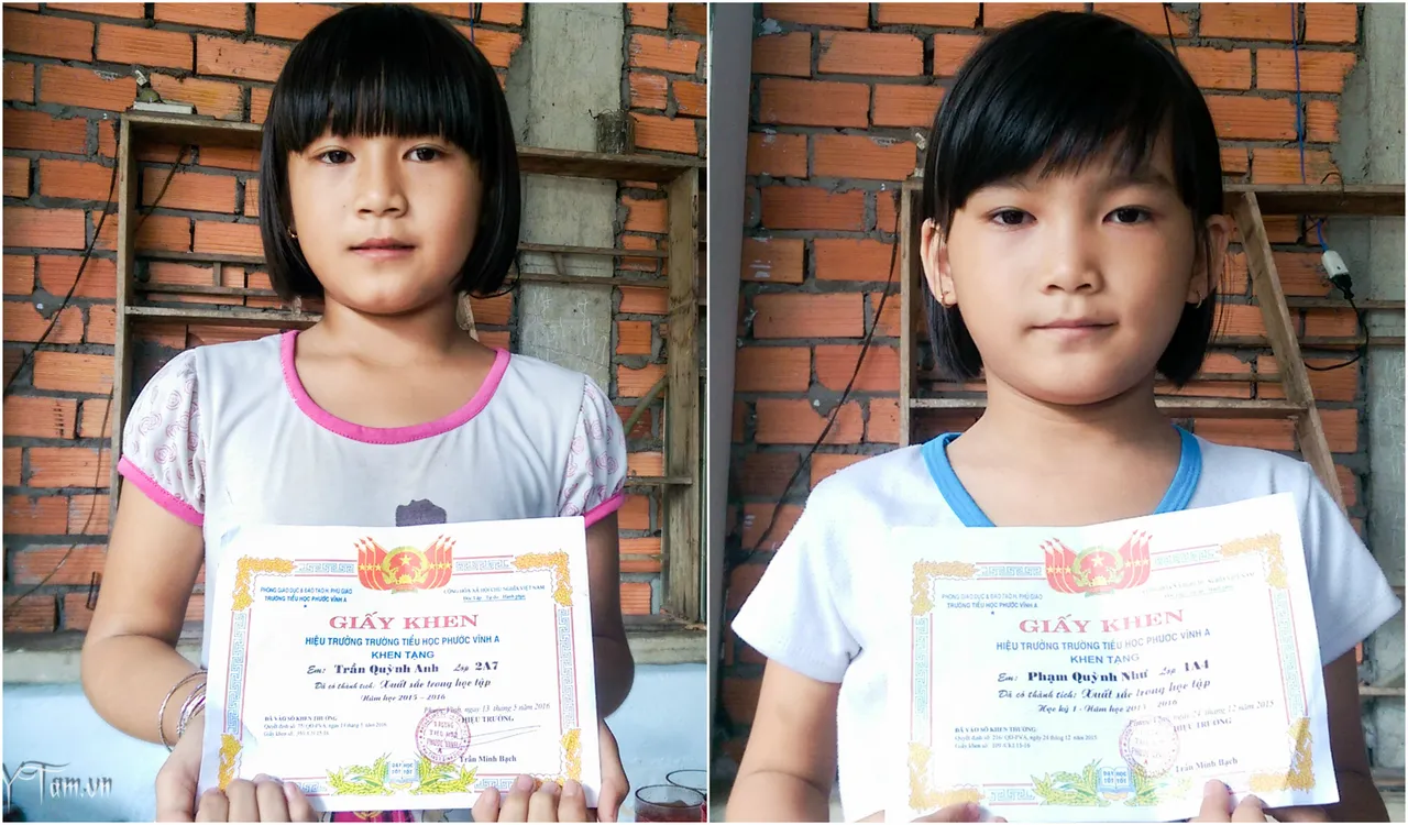 Y Tam Scholarship Fund, first sponsorship: Phạm Quỳnh Anh and Phạm Quỳnh Như