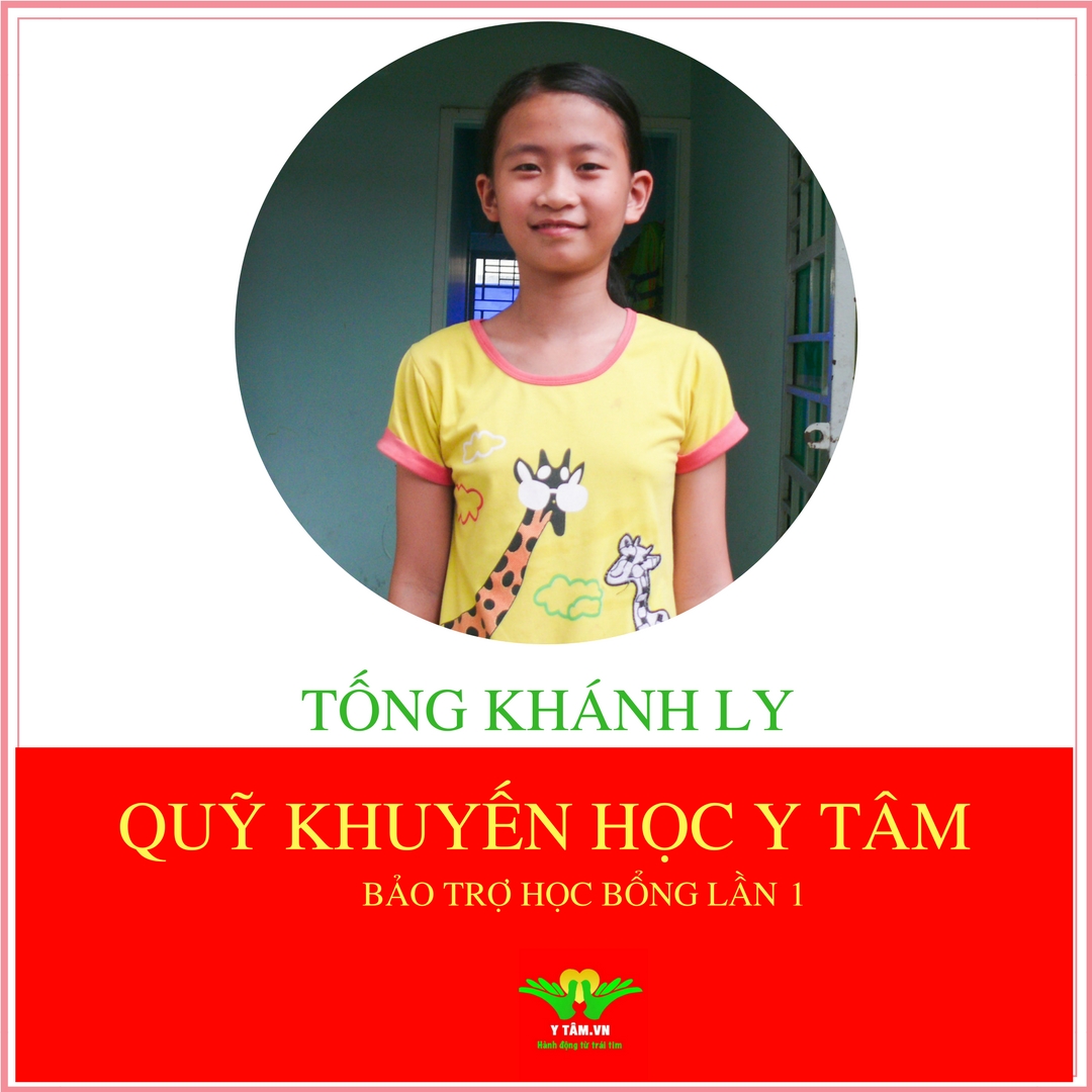 Y Tam Scholarship Fund: 1st sponsorship for Tống Khánh Ly